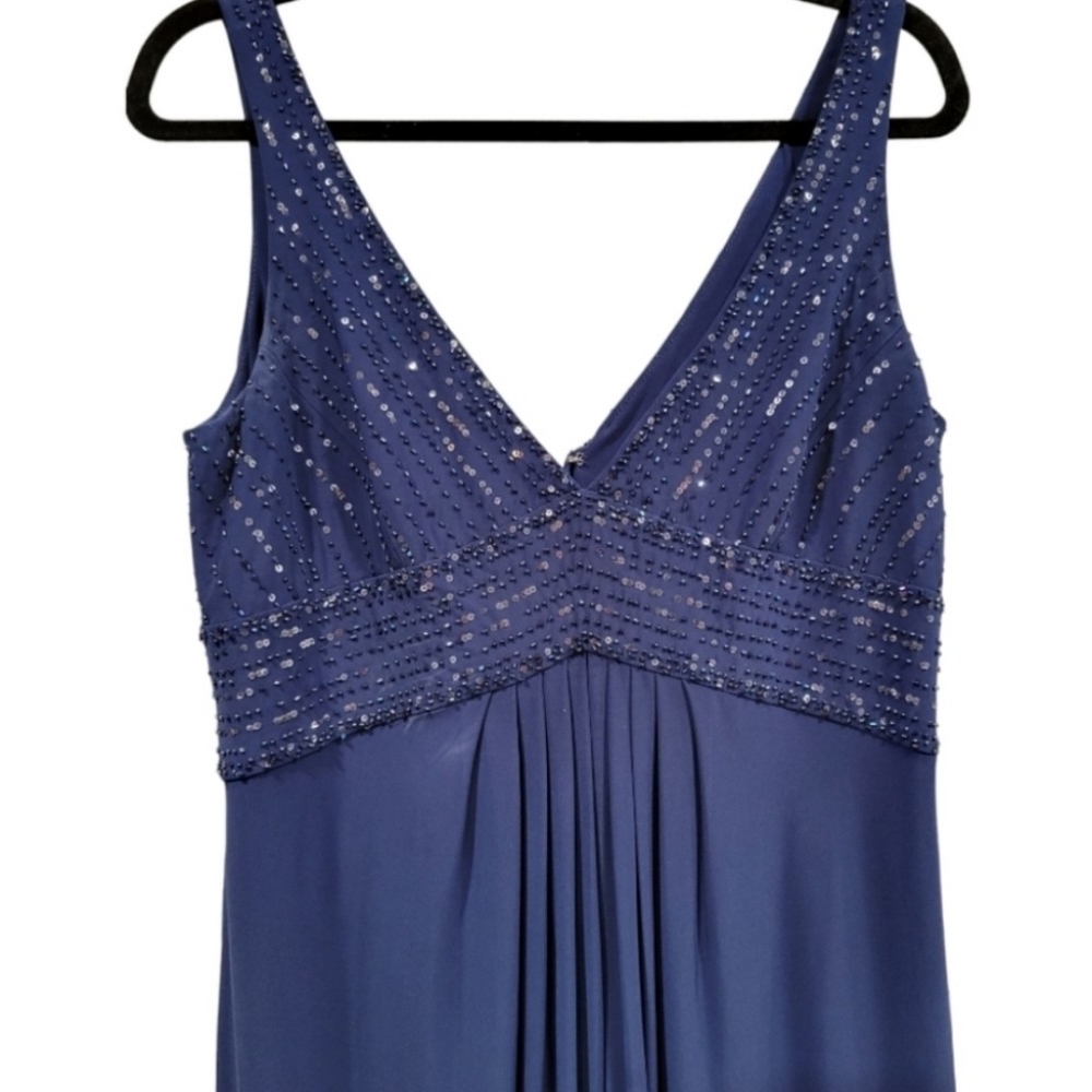 Jones New York Navy Beaded Bodice Dress NWOT